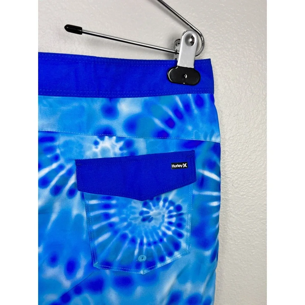 NEW Hurley boys size 18 board shorts swim trunks‎ blue tie dye NWT